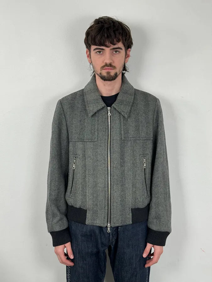 Dries Van Noten Grey Wool Classy Bomber Jacket AyHAhEK 1