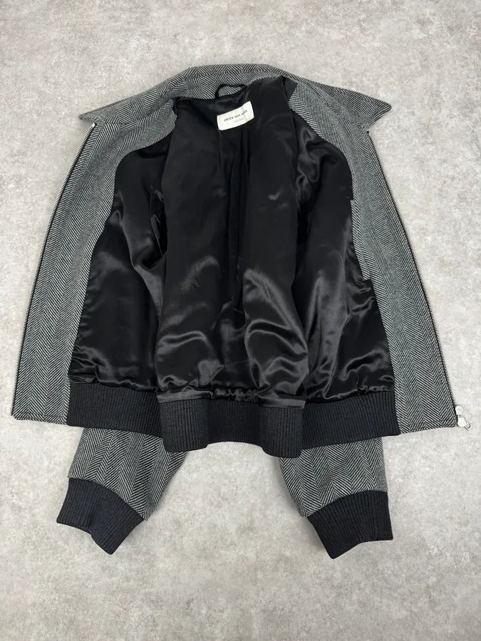 Dries Van Noten Grey Wool Classy Bomber Jacket AyHAhEK 6