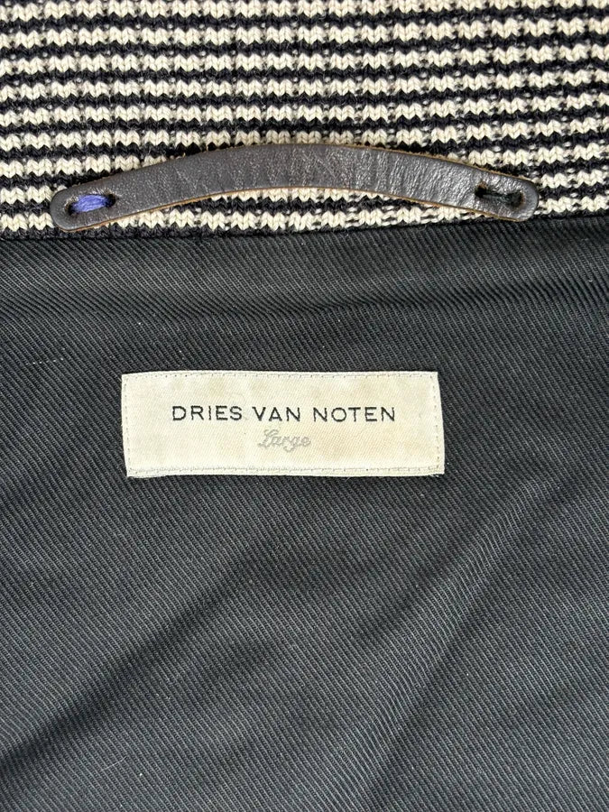 Dries Van Noten Grey Wool Jacquard Zip-up Jacket fSHwJWa 8