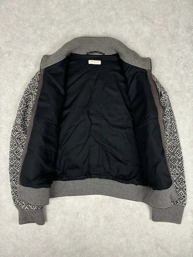 Dries Van Noten Grey Wool Jacquard Zip-up Jacket fSHwJWa 6