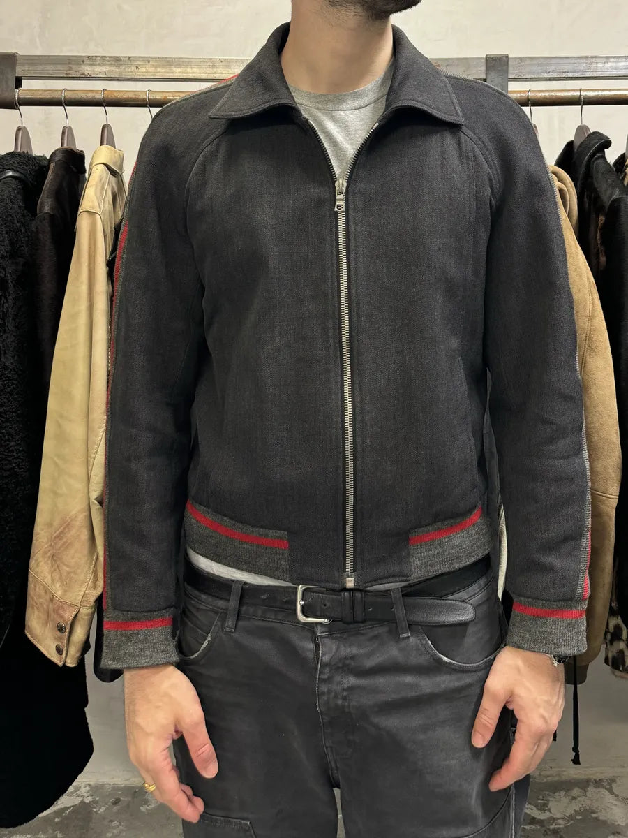 Dries Van Noten Grey Wool Lined Bomber Jacket (L) cZWimaZ 1