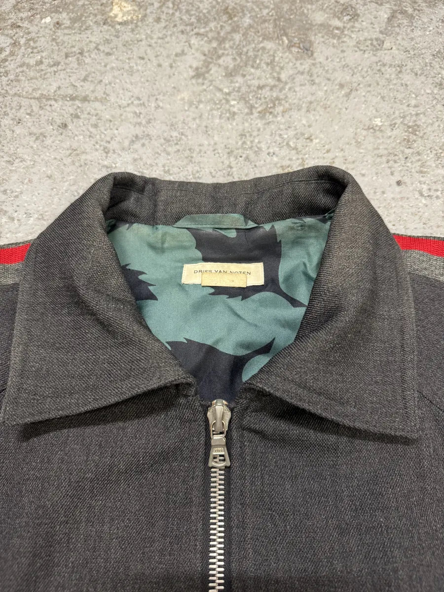Dries Van Noten Grey Wool Lined Bomber Jacket (L) cZWimaZ 9