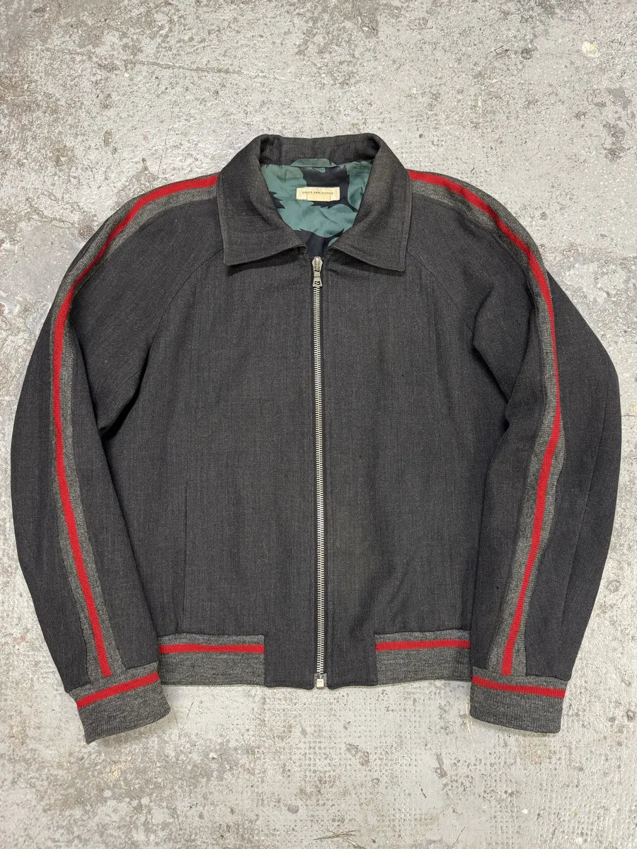 Dries Van Noten Grey Wool Lined Bomber Jacket (L) cZWimaZ 3
