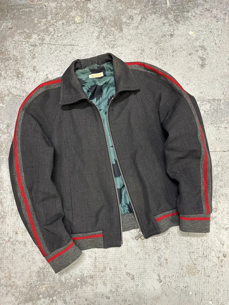 Dries Van Noten Grey Wool Lined Bomber Jacket (L) cZWimaZ 6