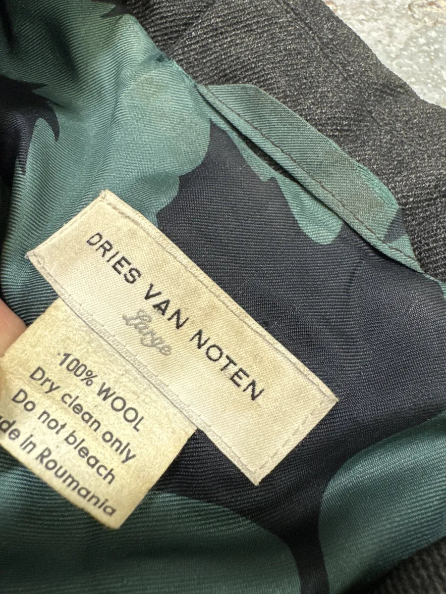 Dries Van Noten Grey Wool Lined Bomber Jacket (L) cZWimaZ 7