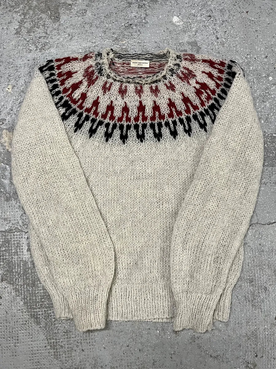 Dries Van Noten Grey Wool Royal Neck Sweater (M) KZKvMQe 3