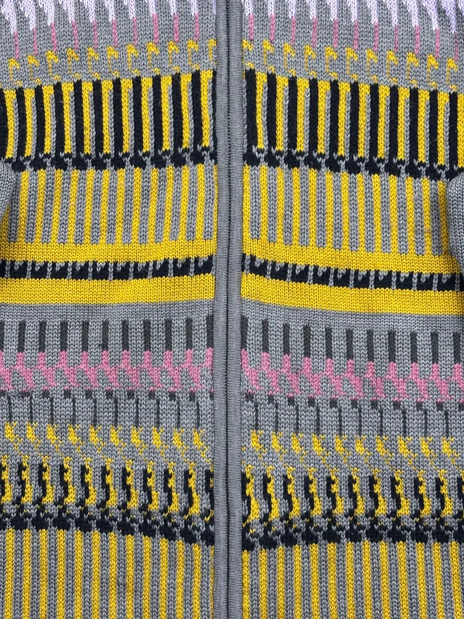 Dries Van Noten Grey Wool Yellow Striped Cardigan TVTUkeh 7