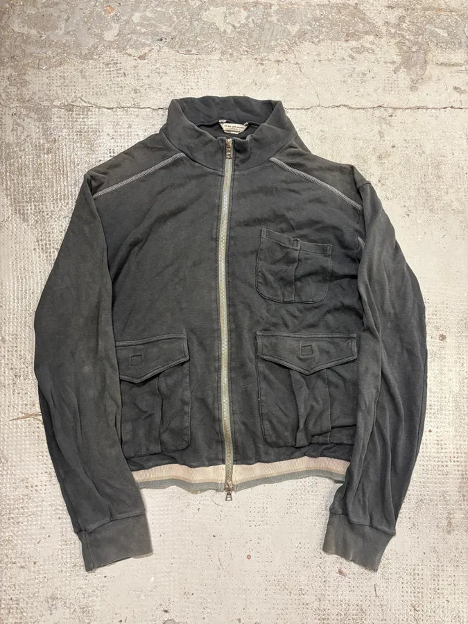 Dries van Noten Grey Zip Cargo Track Sweater  QCppAXR 0