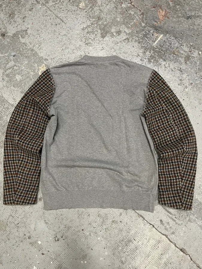 Dries Van Noten Hybrid Grey Checkered Arm Grey Sweater (S/M) KbieiMo 5