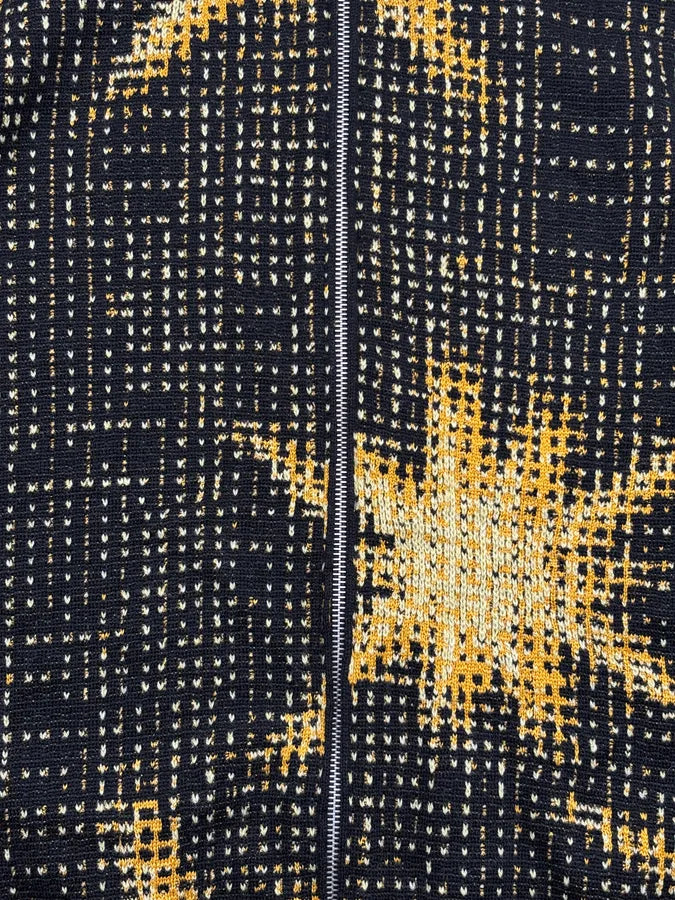 Dries Van Noten Black & Yellow Sun Galaxy Zip-up Sweater sAfDUfk 10