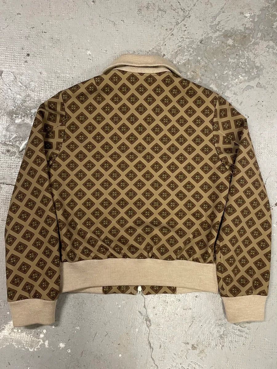 Dries Van Noten Jacquard Beige Zip-up Sweater (M) 1