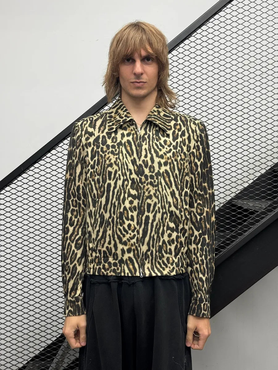 SS2020 Dries Van Noten Leopard Zip-up Bomber Jacket ytopNVm 1