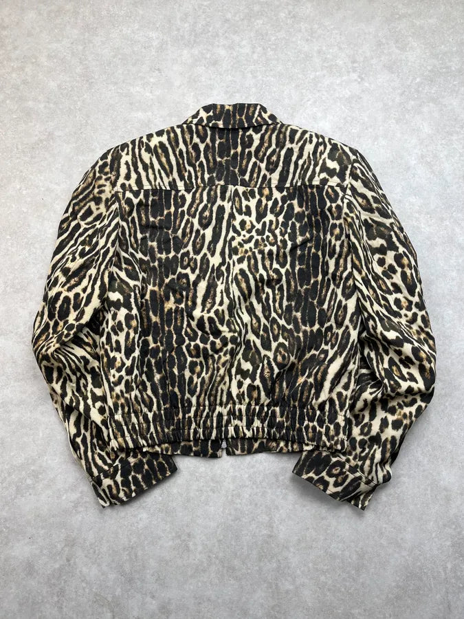 SS2020 Dries Van Noten Leopard Zip-up Bomber Jacket ytopNVm 6