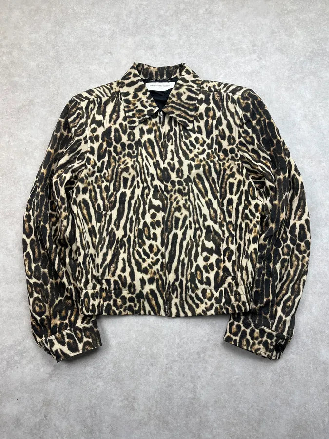 SS2020 Dries Van Noten Leopard Zip-up Bomber Jacket ytopNVm 0