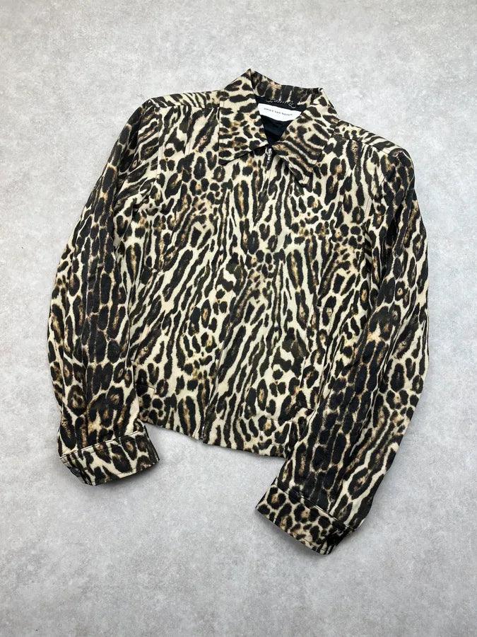 SS2020 Dries Van Noten Leopard Zip-up Bomber Jacket ytopNVm 3