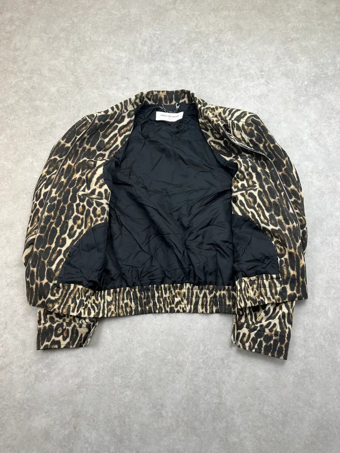 SS2020 Dries Van Noten Leopard Zip-up Bomber Jacket ytopNVm 8