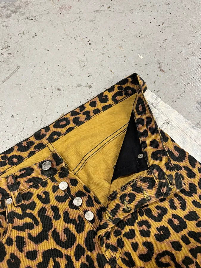 Dries Van Noten Leopard Print Camel Jeans uvfOPAy 10
