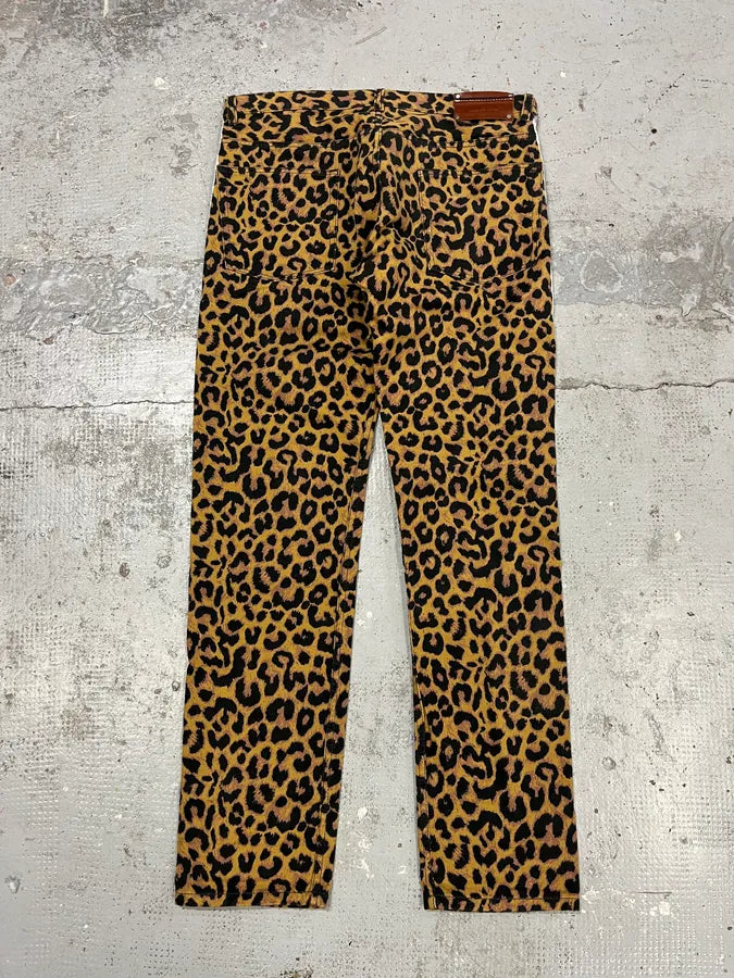 Dries Van Noten Leopard Print Camel Jeans uvfOPAy 7