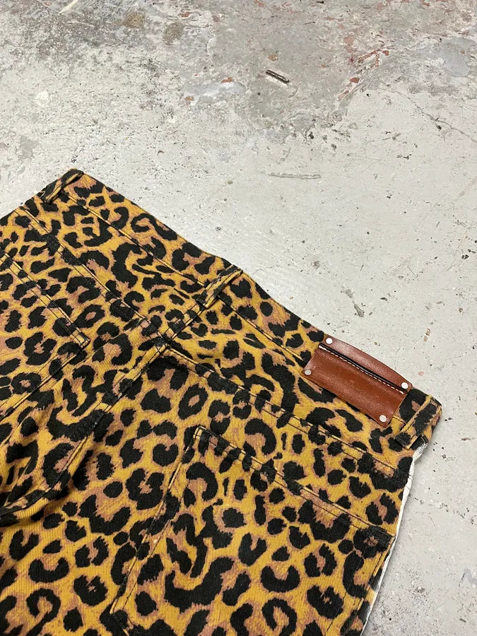 Dries Van Noten Leopard Print Camel Jeans uvfOPAy 8