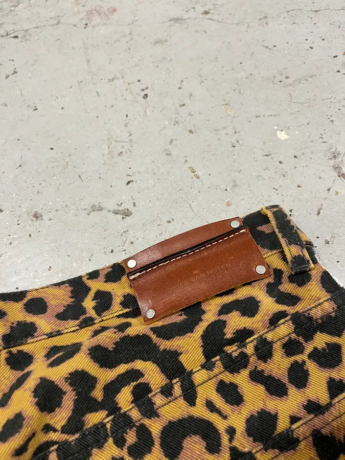 Dries Van Noten Leopard Print Camel Jeans uvfOPAy 9