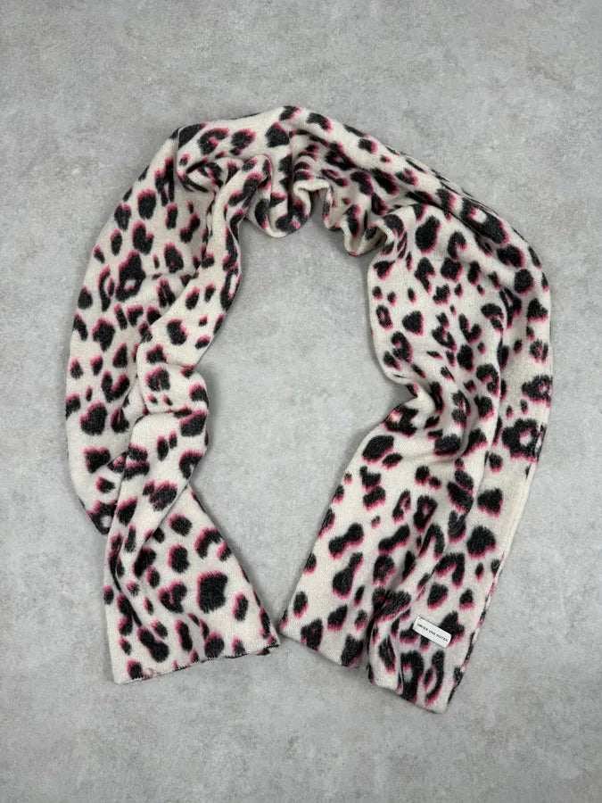 Dries Van Noten Leopard Print White Scarf XJpVsFN 0