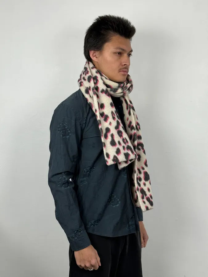Dries Van Noten Leopard Print White Scarf XJpVsFN 2
