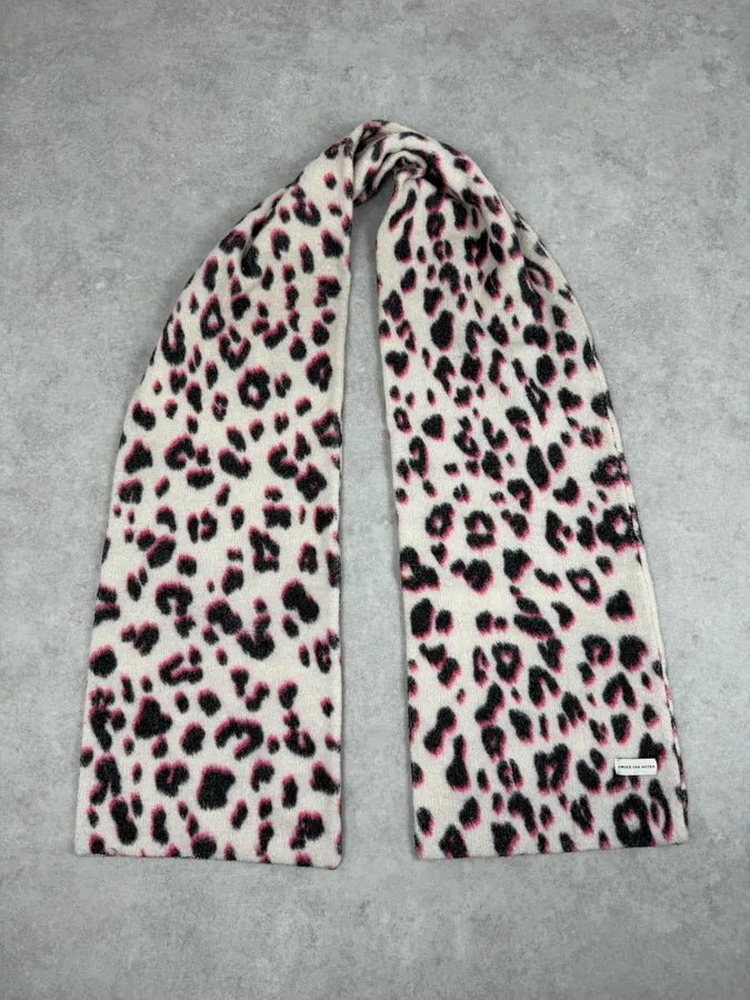 Dries Van Noten Leopard Print White Scarf XJpVsFN 3