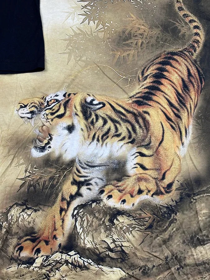 SS2020 Dries Van Noten Black Print Tiger T-shirt  FAynPIR 7