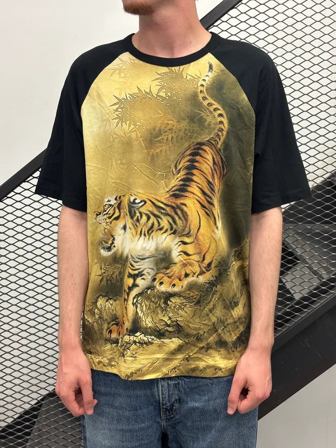 SS2020 Dries Van Noten Black Print Tiger T-shirt  FAynPIR 1