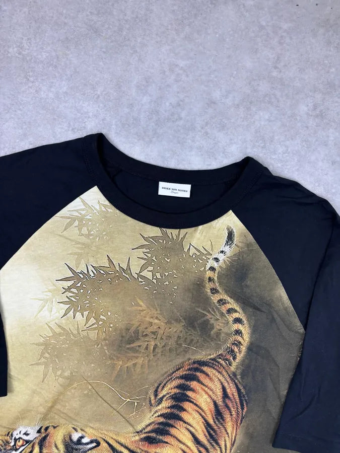 SS2020 Dries Van Noten Black Print Tiger T-shirt  FAynPIR 3