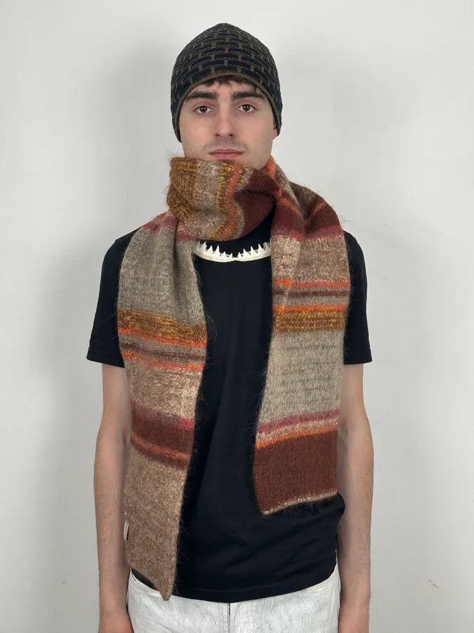 2000s Dries Van Noten Multicolor Wool Striped Scarf lPYfaBX 1