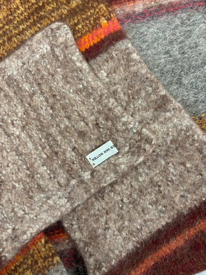 2000s Dries Van Noten Multicolor Wool Striped Scarf lPYfaBX 7