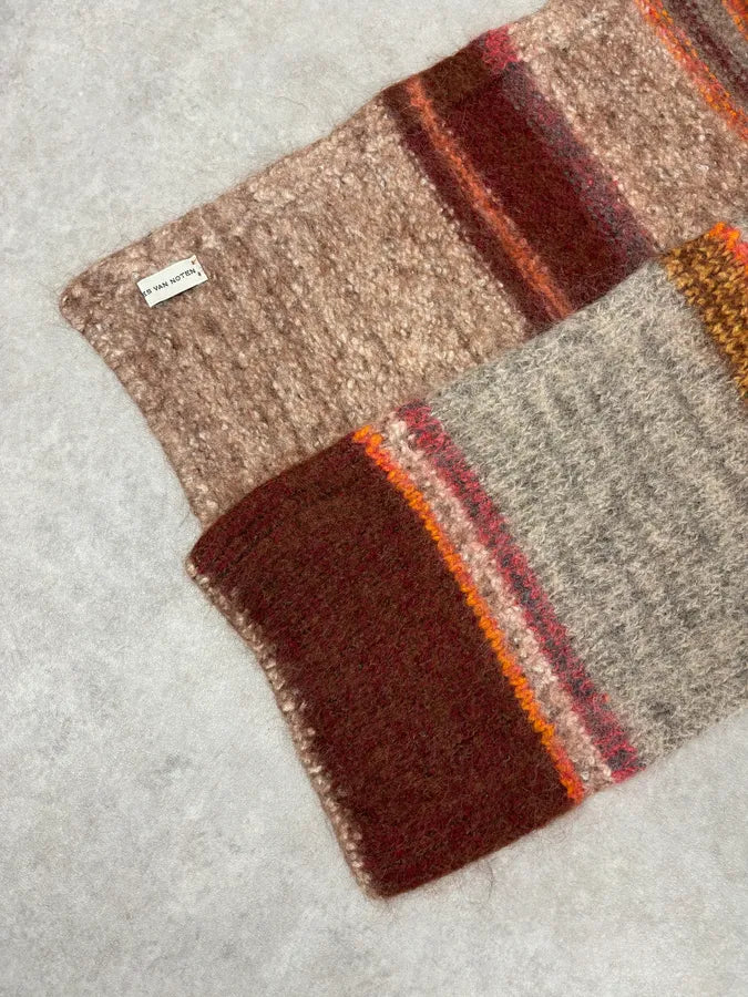 2000s Dries Van Noten Multicolor Wool Striped Scarf lPYfaBX 4