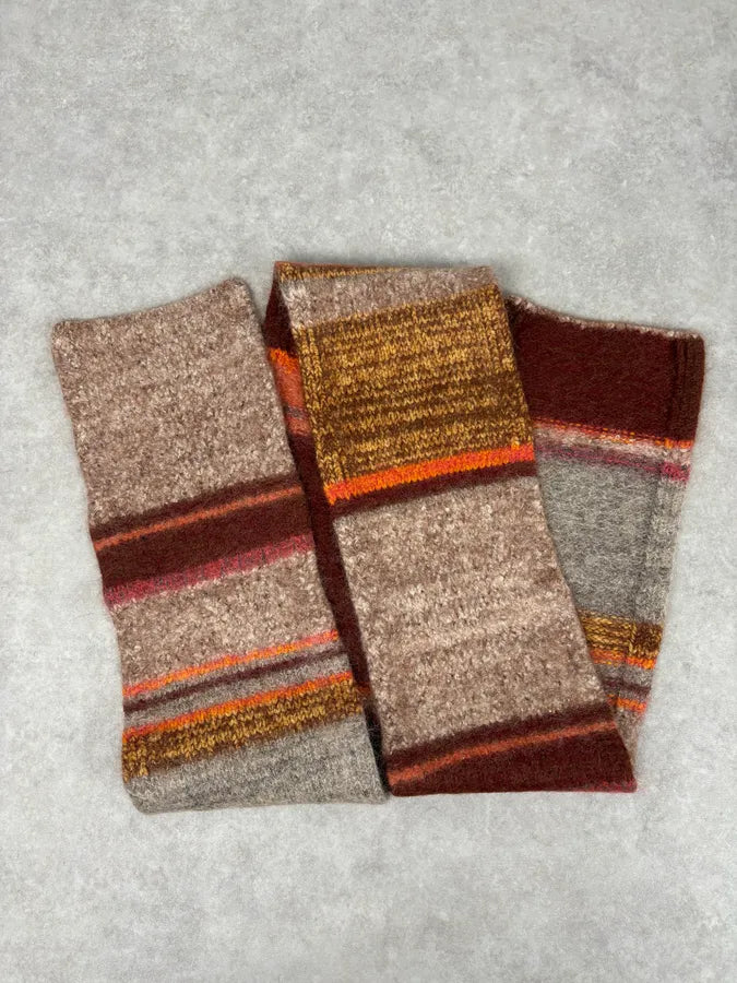 2000s Dries Van Noten Multicolor Wool Striped Scarf lPYfaBX 6