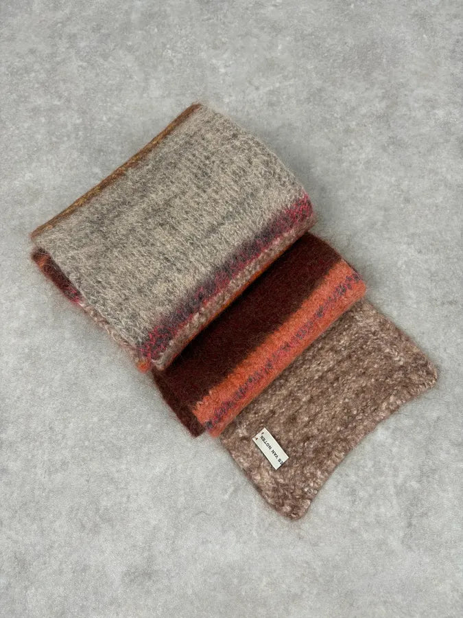 2000s Dries Van Noten Multicolor Wool Striped Scarf lPYfaBX 5