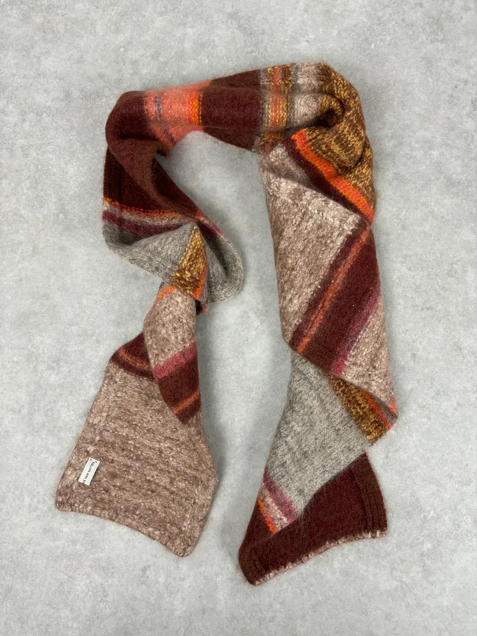 2000s Dries Van Noten Multicolor Wool Striped Scarf lPYfaBX 2