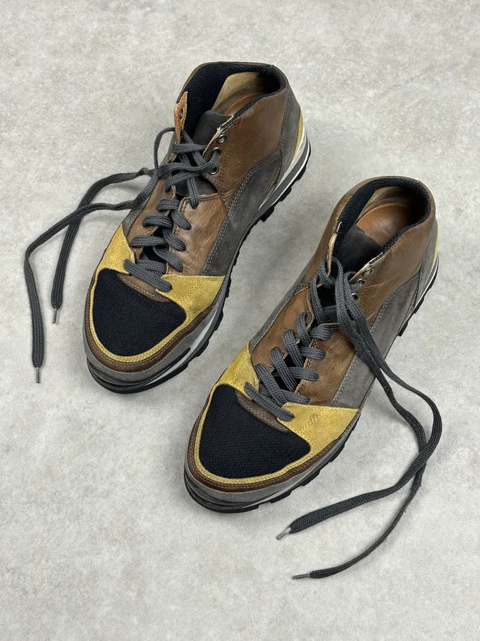 Dries Van Noten Mustard Leather Hiking Sneakers bXRVFRq 10