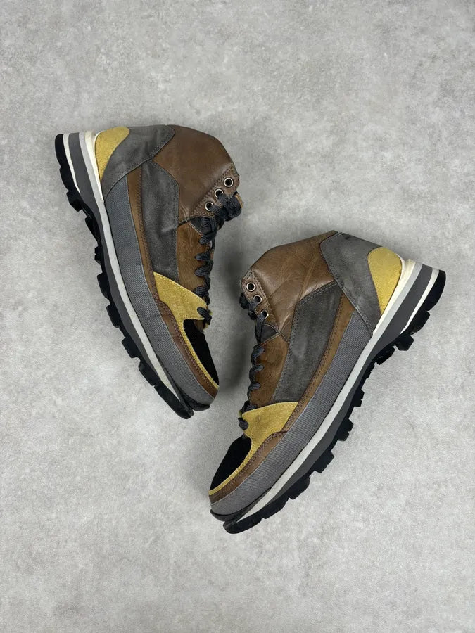 Dries Van Noten Mustard Leather Hiking Sneakers bXRVFRq 3