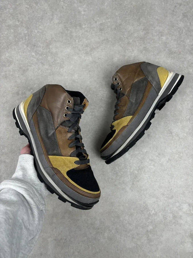 Dries Van Noten Mustard Leather Hiking Sneakers bXRVFRq 2