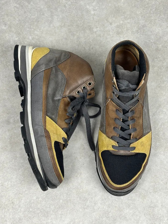 Dries Van Noten Mustard Leather Hiking Sneakers bXRVFRq 0