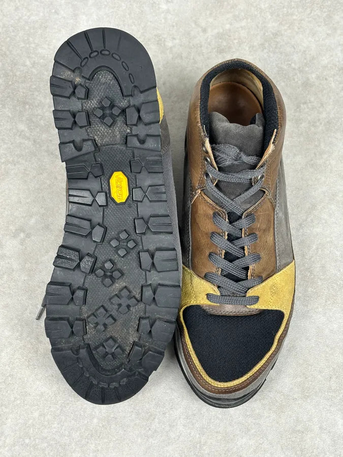 Dries Van Noten Mustard Leather Hiking Sneakers bXRVFRq 11