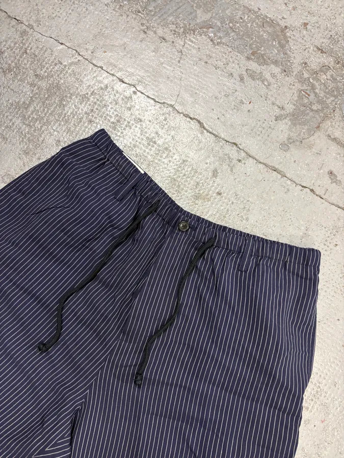 Dries Van Noten Navy Acetate Viscose Pinstripe Shorts JvtAbYi 4