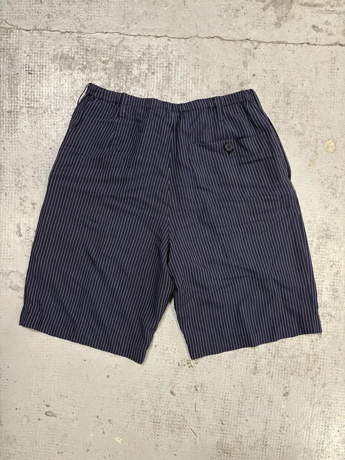 Dries Van Noten Navy Acetate Viscose Pinstripe Shorts JvtAbYi 6