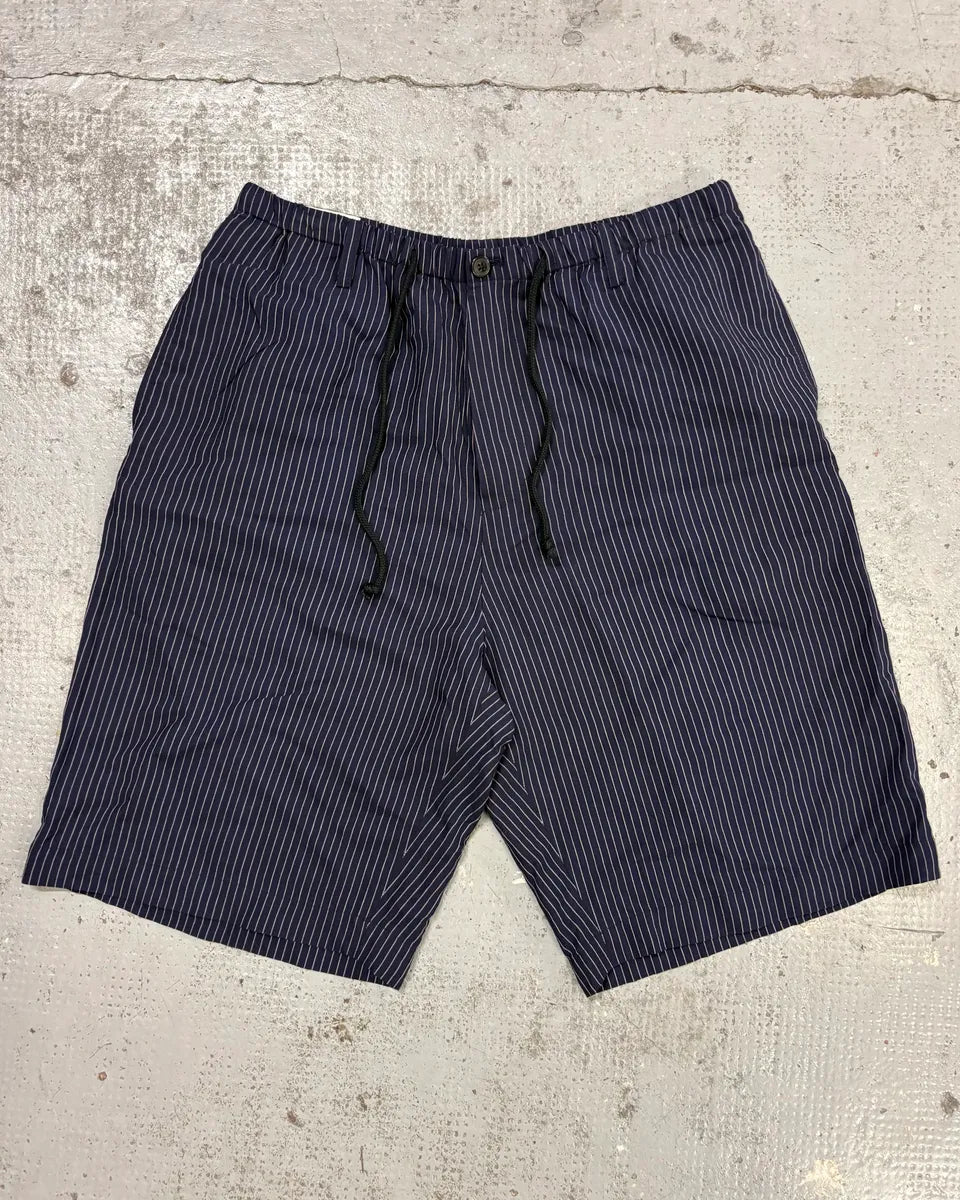 Dries Van Noten Navy Acetate Viscose Pinstripe Shorts JvtAbYi 0