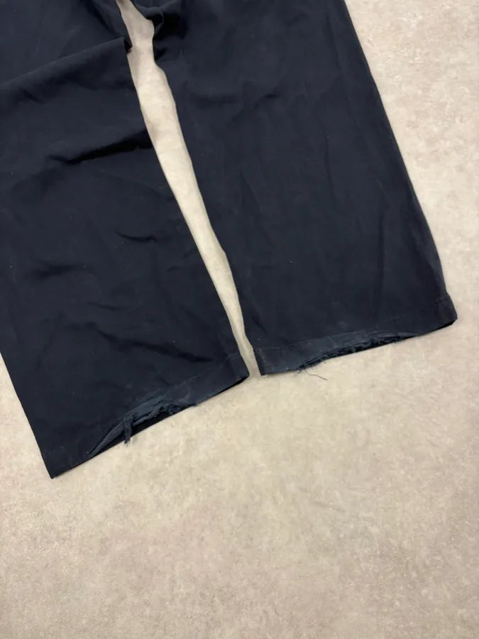 Dries Van Noten Navy Minimalist Belted Cozy Pants FrNqfeI 8