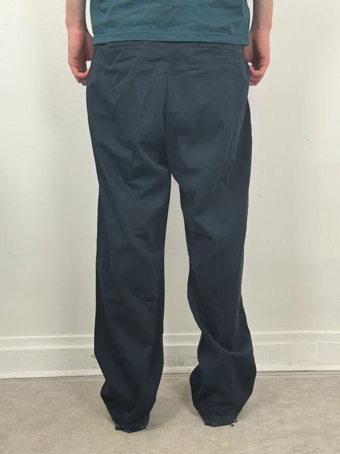 Dries Van Noten Navy Minimalist Belted Cozy Pants FrNqfeI 3