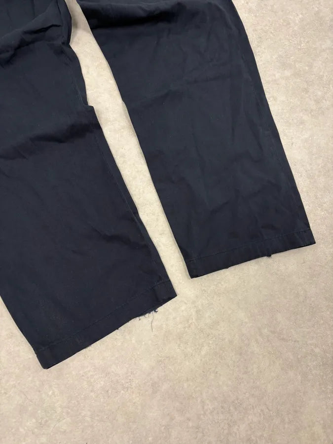 Dries Van Noten Navy Minimalist Belted Cozy Pants FrNqfeI 7