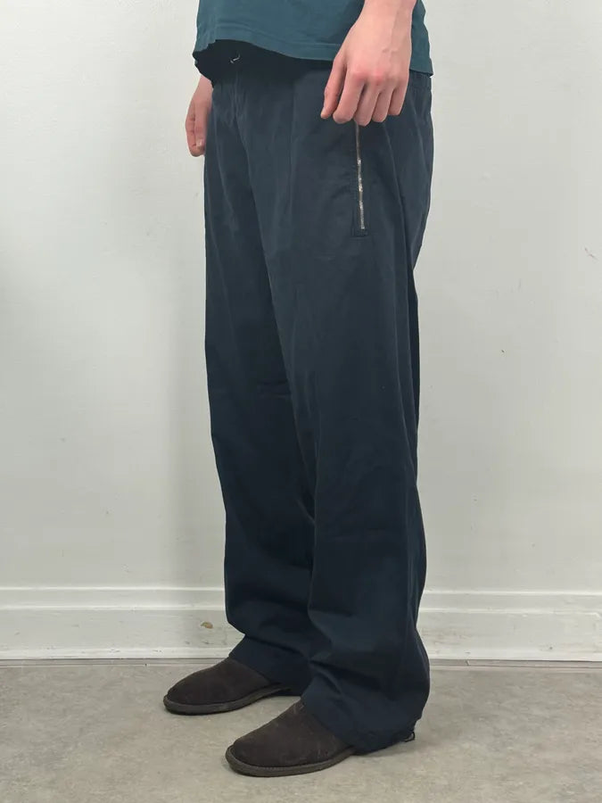 Dries Van Noten Navy Minimalist Belted Cozy Pants FrNqfeI 2