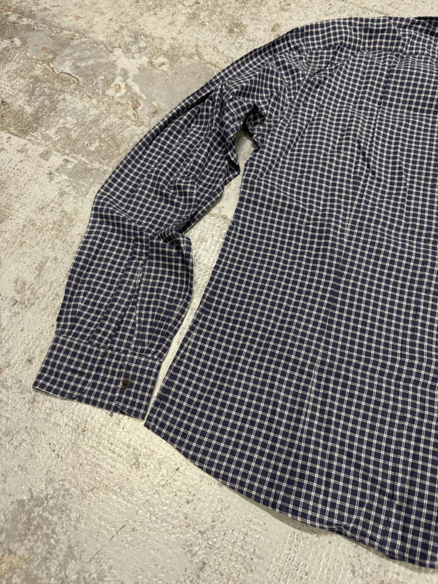 Dries Van Noten Navy Checkered Shirt sbAIIhT 7