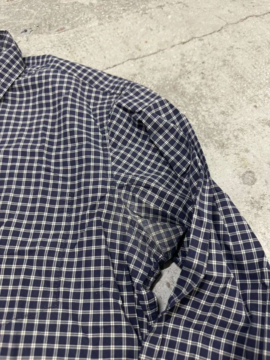 Dries Van Noten Navy Checkered Shirt sbAIIhT 8